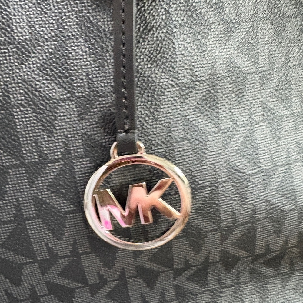 Michael Kors Black Monogram Tote - Picture 3 of 4